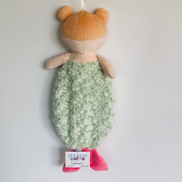 New w/ Tag Douglas Baby Sshlumpies Water Green Mermaid Security Blanket Lovey - Picture 4 of 12